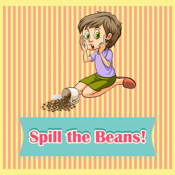 Woman spill the beans — Stock Vector